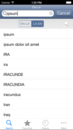 Latin<>English Dictionary screenshot 1