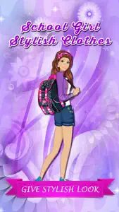 School Girl Stylish Clothes - Dress Up Game for Girls and Kids screenshot #1 for iPhone