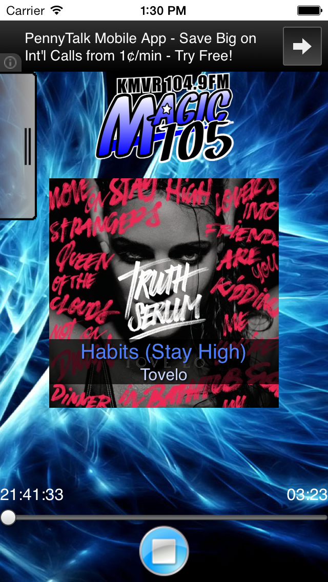 My Magic 105 app screenshot