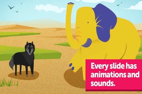 Storybook for Kids: Elephant, Rhino and Buffalo - The Animal Adventure for Children screenshot 2