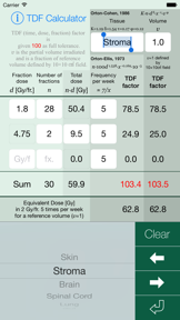 TDF Calculator screenshot