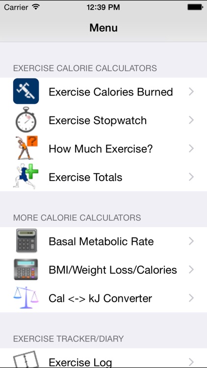 Calorie Calculator Plus - Calculate BMR, BMI and Calories Burned With Exercise screenshot-3