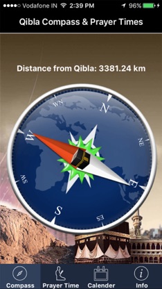 Qibla Compass : Prayer Times, Islamic Calendar, Azan screenshot 1