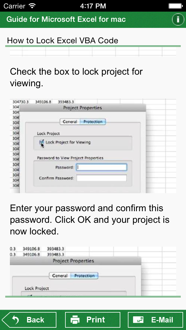 Guide for Microsoft Excel for Mac iPhone screenshot 5 - Book app