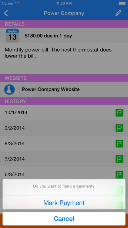 Simple Bill Tracking and Reminders screenshot-3