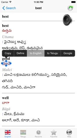 Game screenshot English Telugu best dictionary translation hack