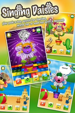 Singing Daisies - a dress up and make up games for kids screenshot 3