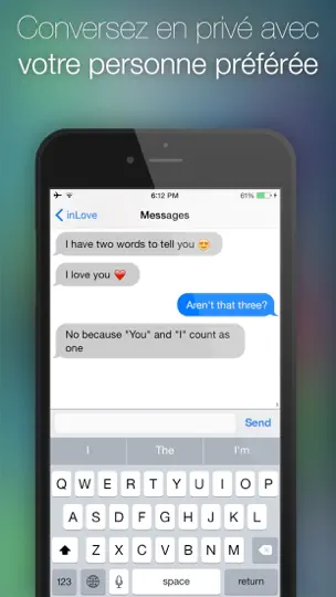 Capture d'écran de InLove - App Pour Deux : Compte à Rebours D'événement, Journal Intime, Conversation Privée, Rendez-vous Et Flirt Pour Les Couples Amoureux sur iPhone 2