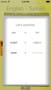 Turkish Vocabulary Trainer screenshot #4 for iPhone