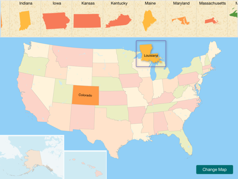 Screenshot #4 pour USA Map Puzzle - Map the States