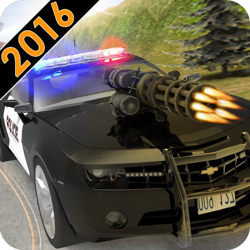 Police Shooting Car Chase Icon