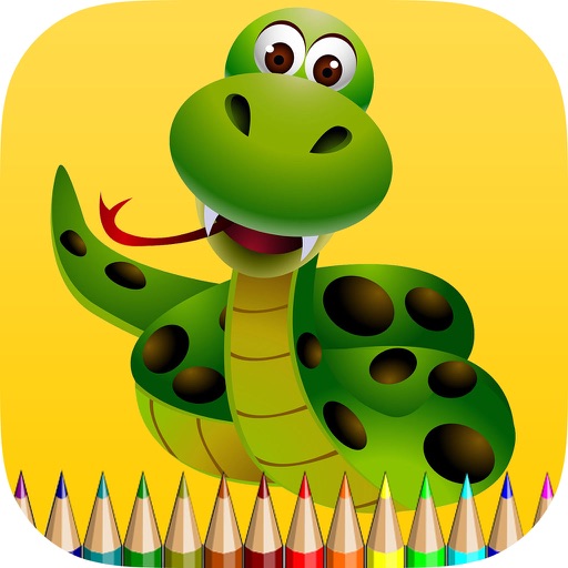 Snake Coloring Book for Children: Learn to color a cobra, boa, anaconda and more icon