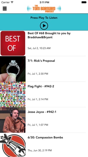 Tom Barnard Podcast App