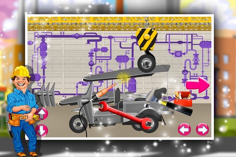 Tuk tuk Factory – Auto rickshaw maker & builder game for kids screenshot 4