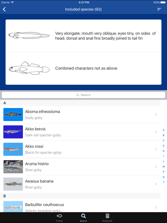 Fishes: East Pacific iPad screenshot 5 - Education app