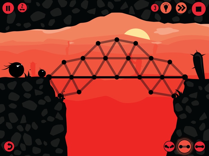 Fat Dots Bridge Builder - Two Dots on The Dangerous Journey
