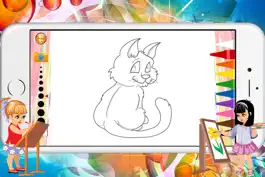 Game screenshot Neko Cute Cat Coloring Book for preschool hack