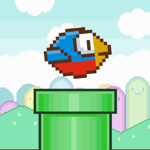 Tiny Blue Bird Flappy Wings:Jump-y Close Green Pipes iOS App