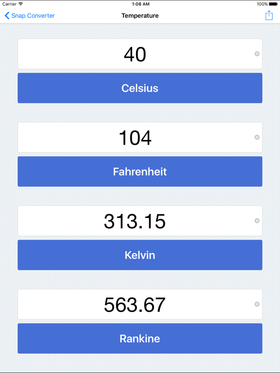 Snap Converter - Convert Units Free iPad screenshot 3 - Utilities app
