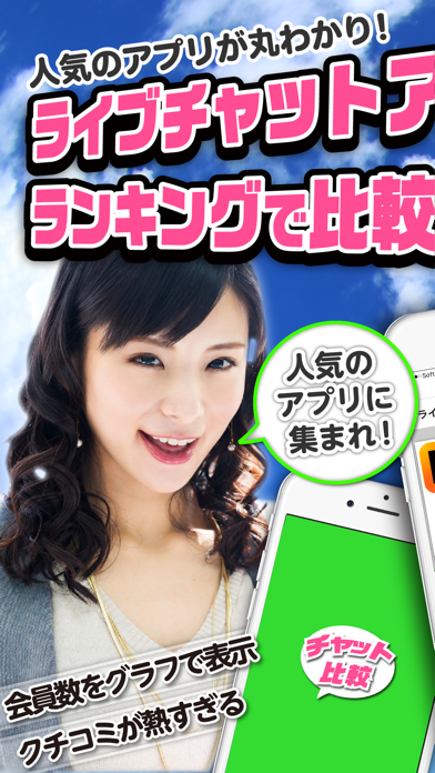 Screenshot #1 pour ライブチャット（ビデオ通話）sns人気比較アプリ - ラブチャ