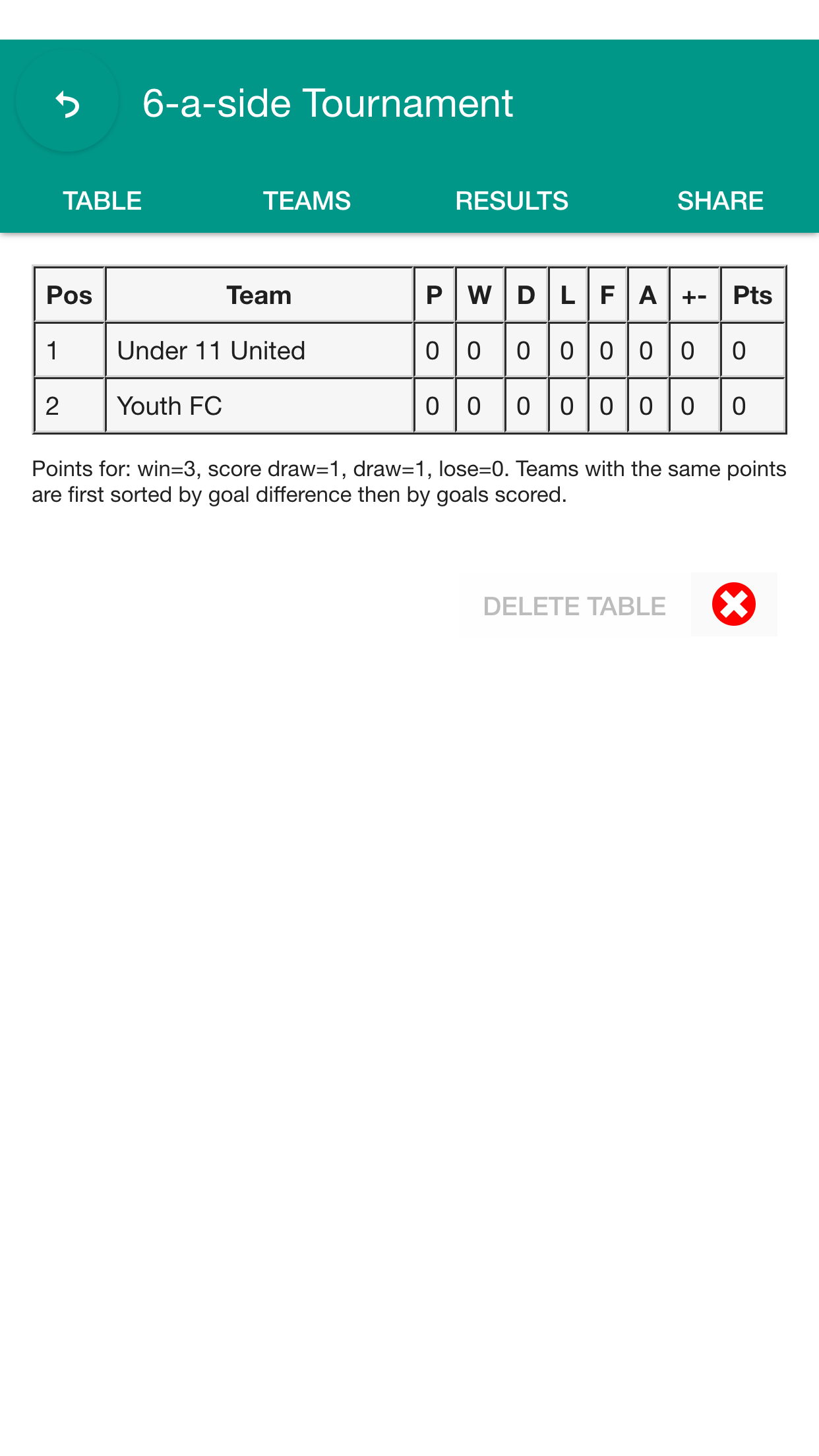 SportsTables League Manager