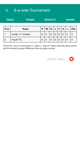 SportsTables League Manager screenshot