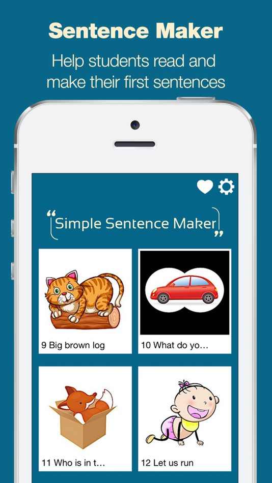 #1. Simple Sentence Maker - Read and Build Your First Sentences (iOS) By: Innovative Mobile Apps