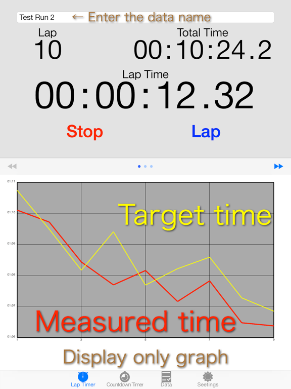Screenshot #4 pour Lap Timer with Graph 2 Free