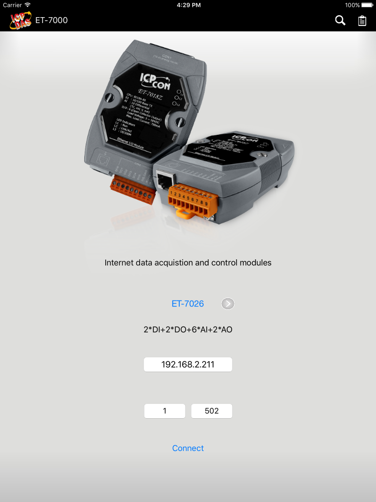 ET-7000: a Modbus TCP connect tool for the ET-7000/ PET-7000 serious modules of ICP DAS screenshot 6