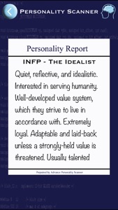 Advance Personality Scanner screenshot #4 for iPhone