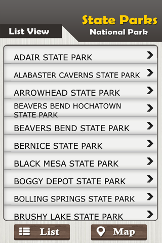 Oklahoma State Parks & National Parks Guide screenshot 2