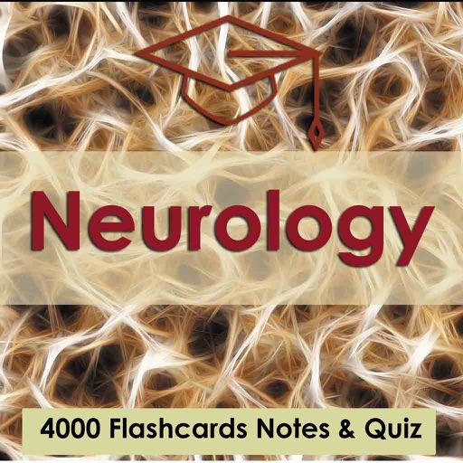 Neurology Test Bank & Exam Review App - 4000 Flashcards Study Notes - Terms, Concepts & Quiz