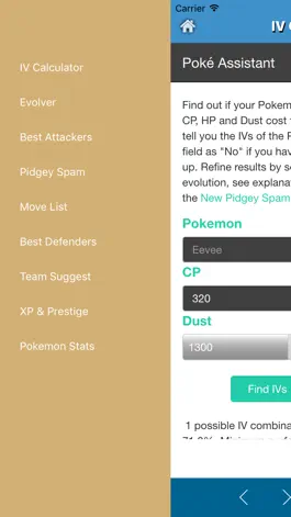 Game screenshot Poke Assistant for Pokemon Go - CP & IV Calculator,Best attacker,Evolver App mod apk