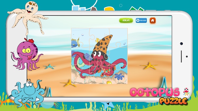 Octopus Marine Animal Puzzles Jigsaw Matching Diversion Games For Kid's And Toddler Kindergarten