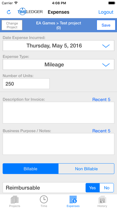 Screenshot #1 pour TimeLedger