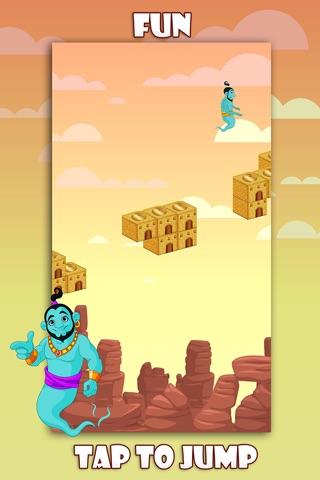 Bally Genie´s Jumping Gem-Help the Magic Genie & Keep His Gems Safe from Falling into the Nile! screenshot 3
