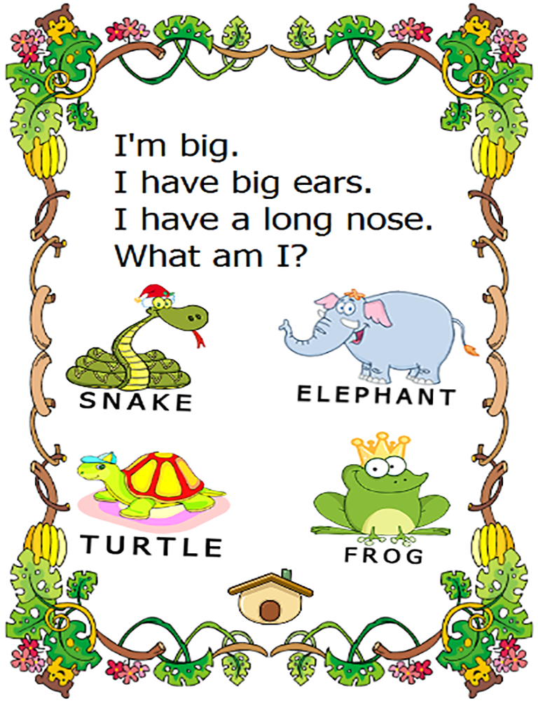 What animal am I quiz english cartoon preschool worksheets screenshot 9