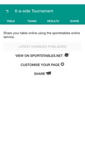 SportsTables League Manager screenshot #5 for iPhone