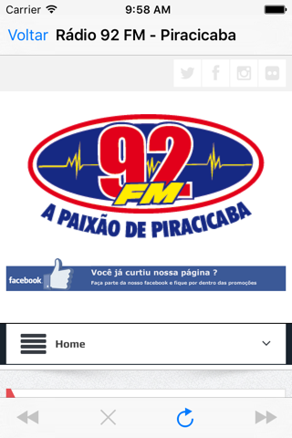 Rádio 92 FM Piracicaba screenshot 2