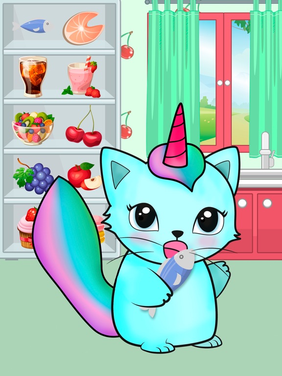 Kittycorn Virtual Pet – New animal friend for kids to take care and play iPad screenshot