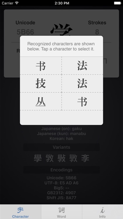 Chinese Character Lexicon screenshot-4