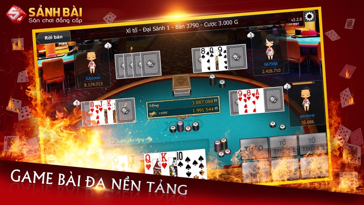 SẢNH BÀI - Game bai, danh bai screenshot-4