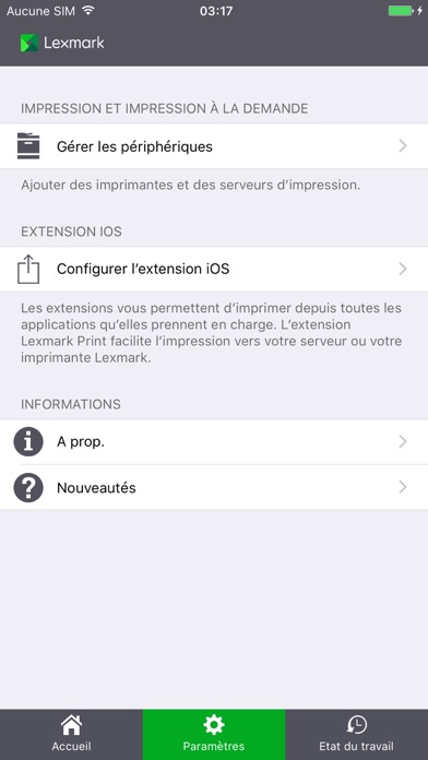 Screenshot #3 pour Lexmark Mobile Print