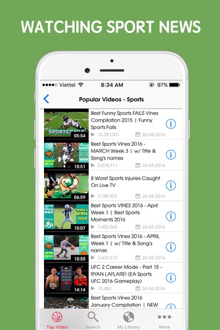 iSport video player for Youtube - watch sport videos news everyday screenshot 2