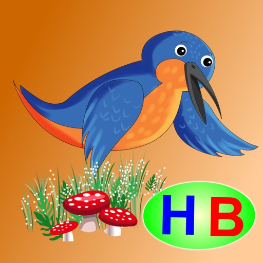 Kingfisher and woodpecker (story and games for kids) icon