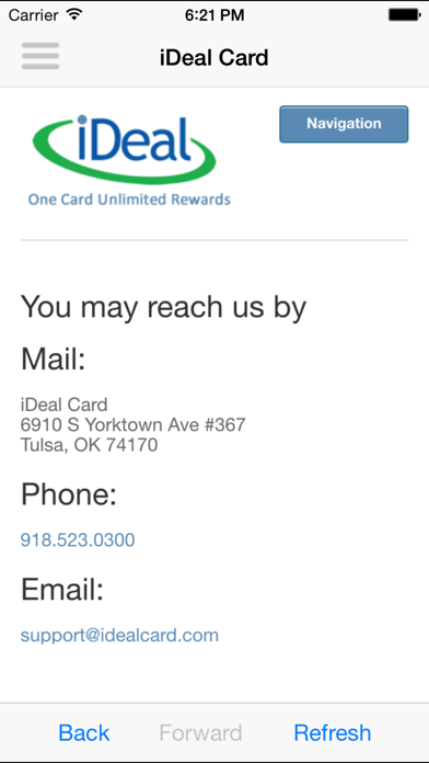 iDeal Card iPhone screenshot 1 - Lifestyle app