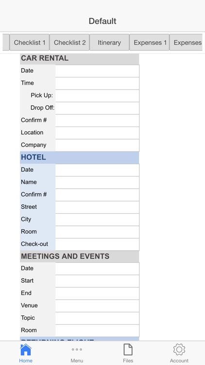 Business Travel Planner