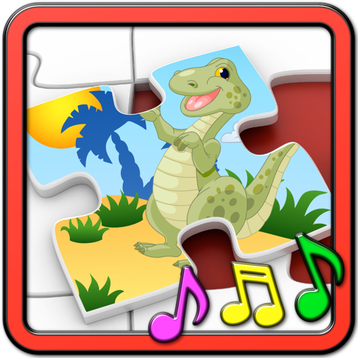 Kids Dinosaur Rex Jigsaw Puzzles - educational shape and matching children`s game