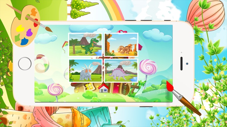 Dinosaur Coloring Book HD 1 - All in 1 Dino Drawing and Painting Colorful for kids games free screenshot-3