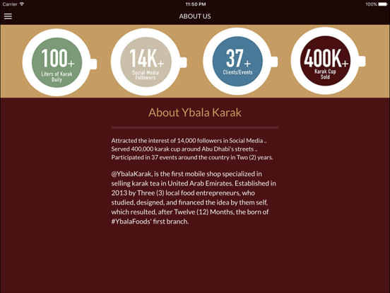 Ybala Karak يباله كرك iPad screenshot 4 - Food & Drink app